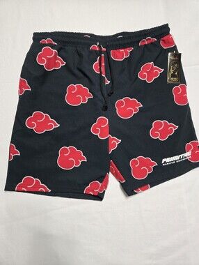 NWT Primitive x Naruto Shippuden Men's Akatsuki Swimming Board Shorts sz XL